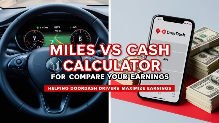 Miles Vs Cash Calculator For Doordash Drivers